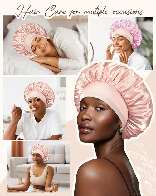 BONNET QUEEN Adjustable Silk Bonnet | Reversible Double-Layered Sleep Cap