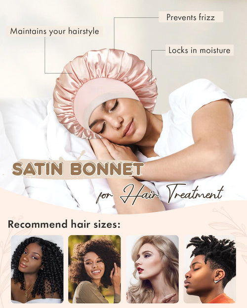 BONNET QUEEN Adjustable Silk Bonnet | Reversible Double-Layered Sleep Cap