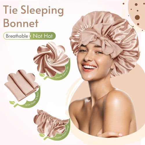 Adjustable Satin Bonnets Set - BONNET QUEEN