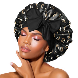 BONNET QUEEN 3Pcs Solid Color Satin Bonnet , Soft Silky Bonnet for Sleeping, Night Cap, Hair Care Hat with Tie Band Bonnets  Natural Luster Moisturized Haircare beanie
