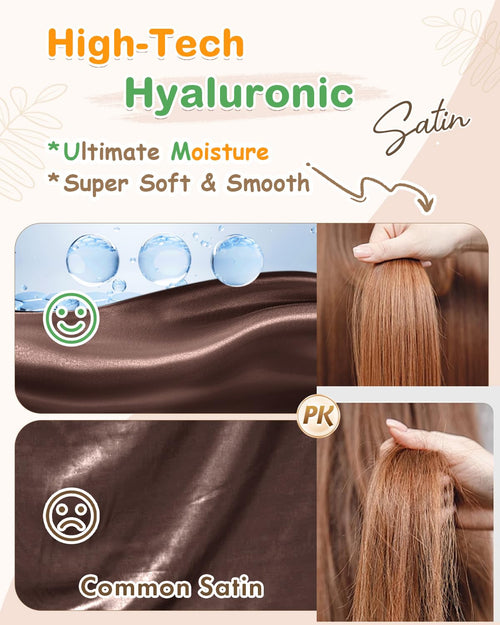 HYALURONIC ACID Silk Bonnet Double Layer Adjustable Tie Band - BONNET QUEEN