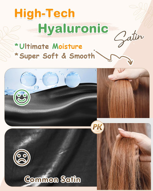 HYALURONIC ACID Silk Bonnet Double Layer Adjustable Tie Band - BONNET QUEEN