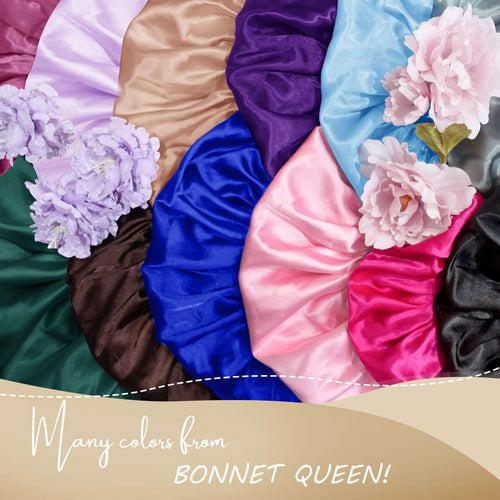 Long Silky Satin Braid Bonnet with Tie Band Leopard - BONNET QUEEN