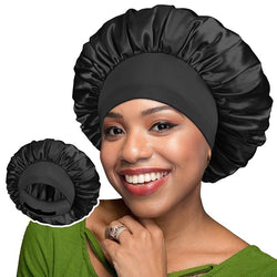 Silk Bonnet Double Layer Reversible Satin Bonnet Sleep Cap for Curly Hair - BONNET QUEEN
